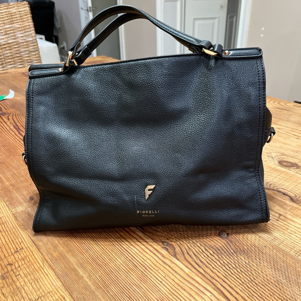 Giorgio Fiorelli Classic Black Leather Shoulder Bag